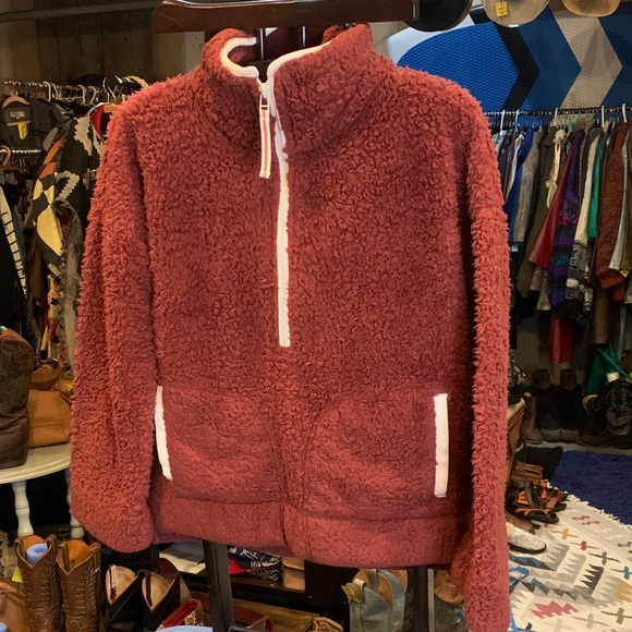 Cozy Kids Sherpa Jacket - Maroon - Picture 5 of 7